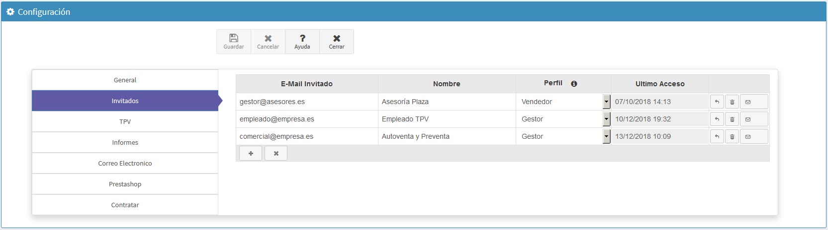 Acceso usuarios invitados